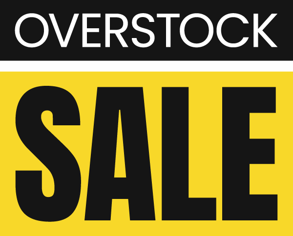Overstock sale large graphic text